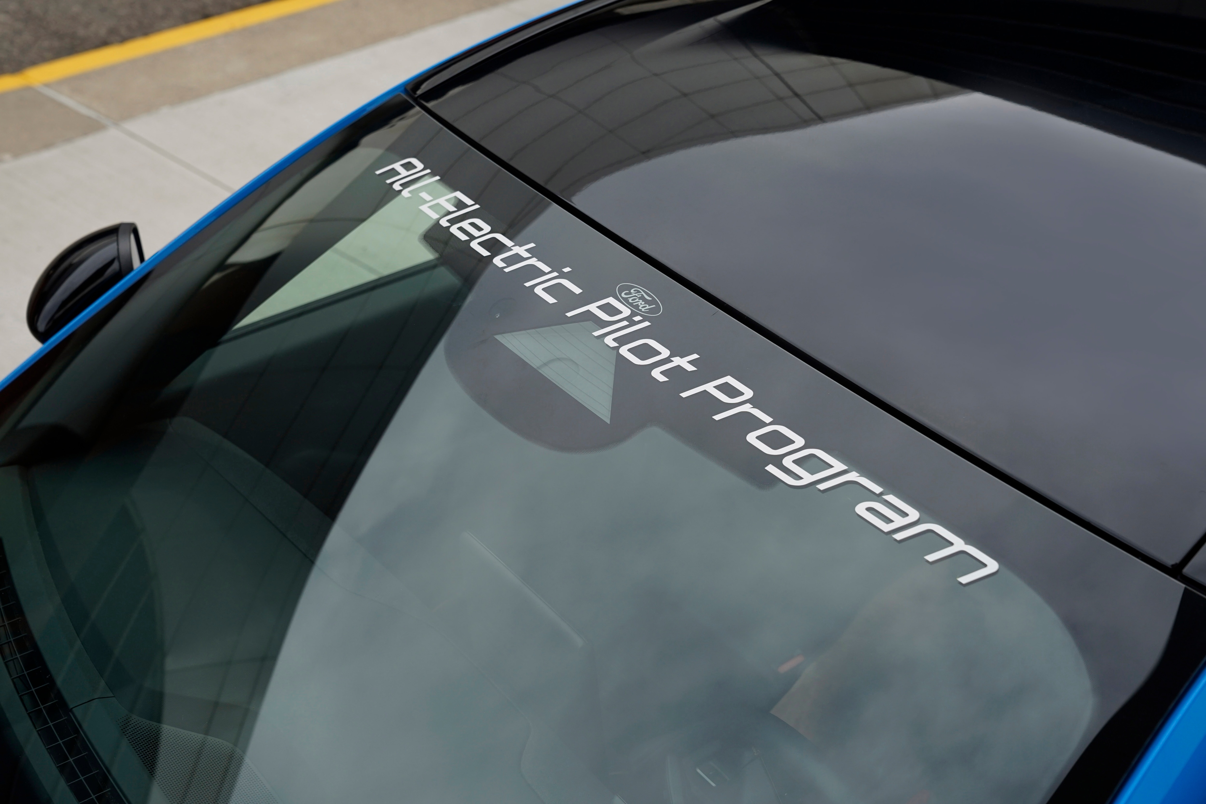 To demonstrate that a vehicle with an electric powertrain can deliver strong performance and stand up to demanding police duty cycles, the company is submitting an all-electric police pilot vehicle based on the 2021 Mustang Mach-E SUV for testing as part of the Michigan State Police 2022 Model Year Police Evaluation on Sept. 18 and 20. Graphics on vehicle not available for sale.